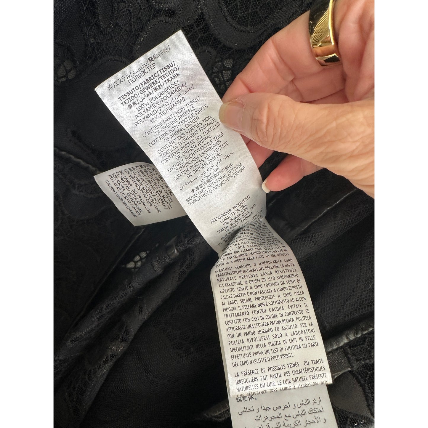 Alexander McQueen Black Leather Lace Belted Trench Coat Made in Italy 14