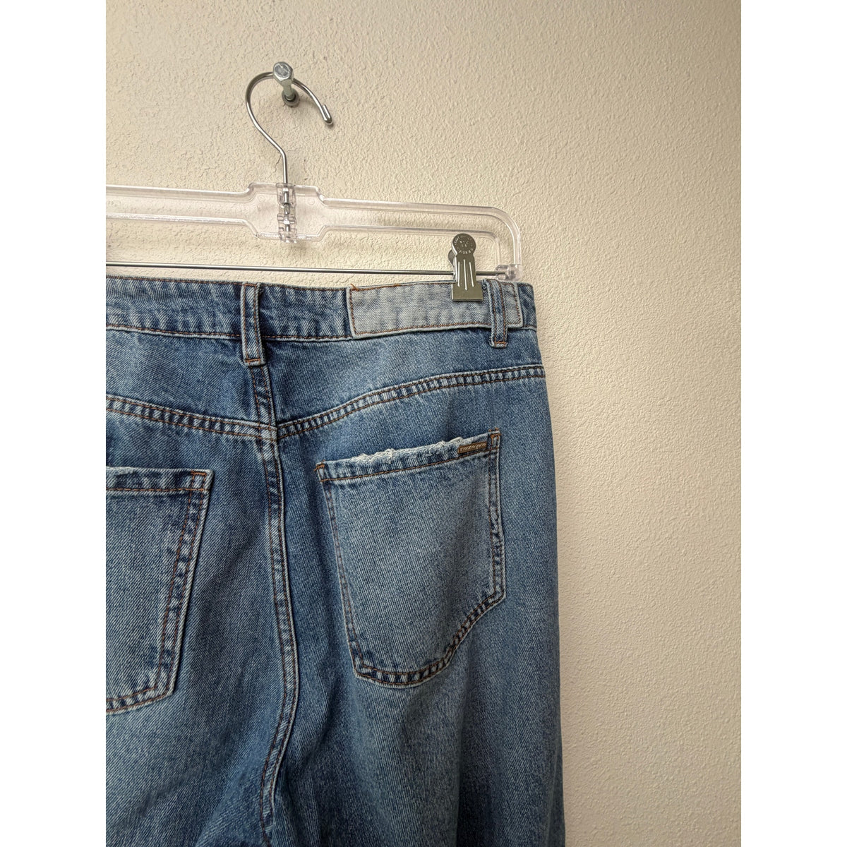 Insane Gene Blue Patchwork Wide Leg Jeans Women's 7