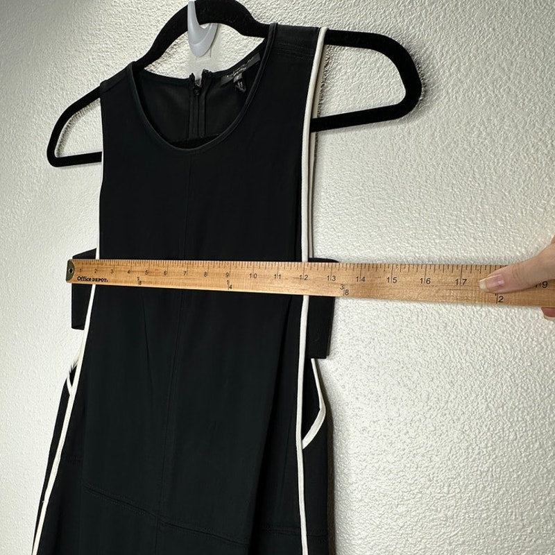 Rag & Bone Luna Black White Trim Sleeveless High Neck Cut Out Sides Jumpsuit 2