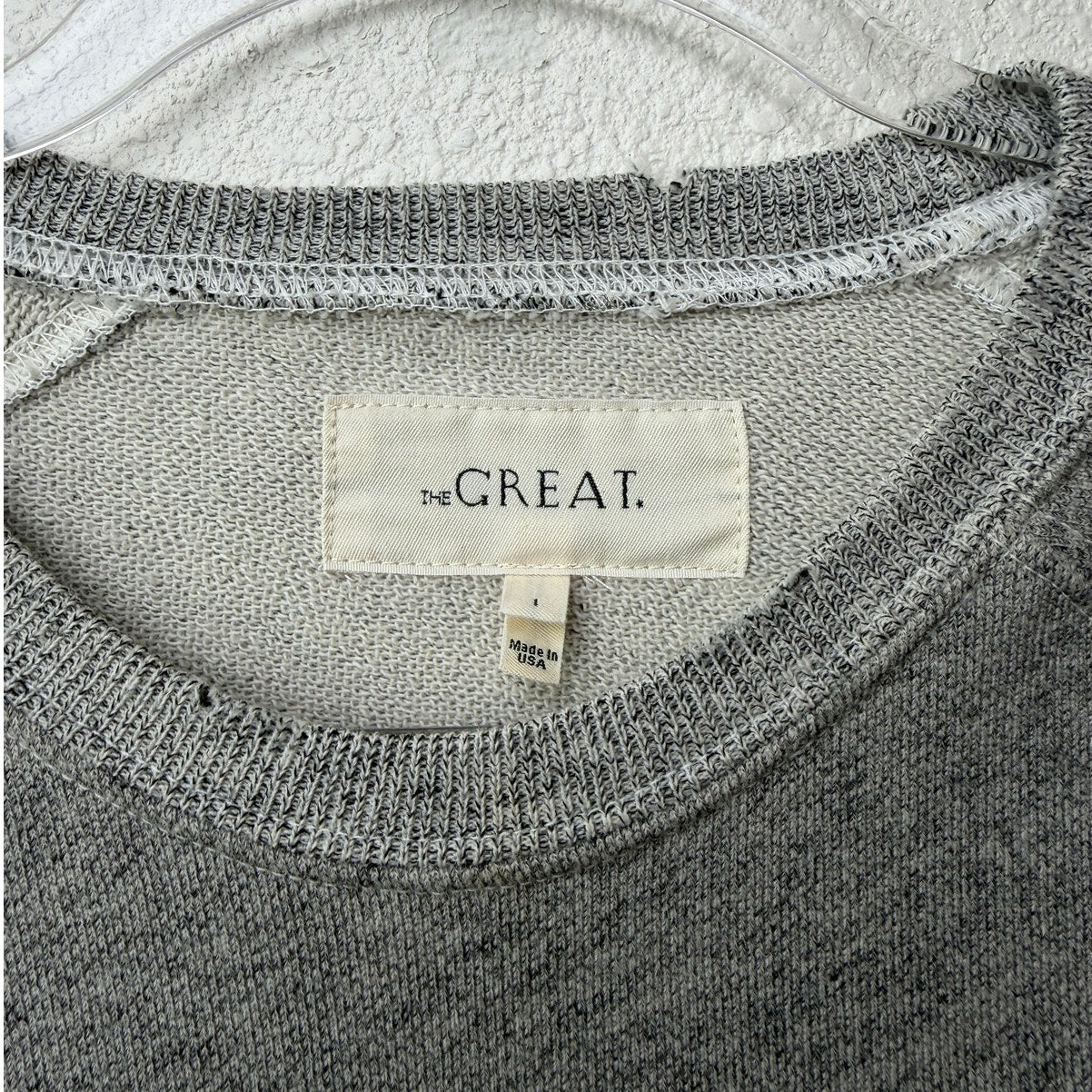 The Great Studded Balloon Sleeve Gray Sweater Size 1 Small