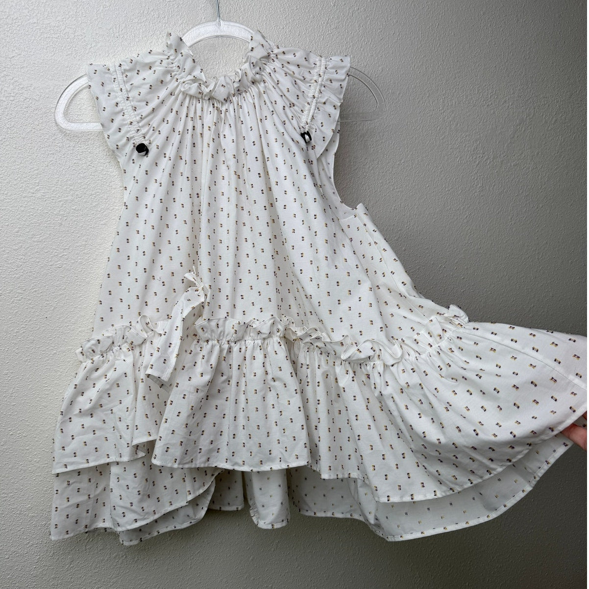 Brøgger Blouse White Ruffle Dobby Sleeveless Women US XS