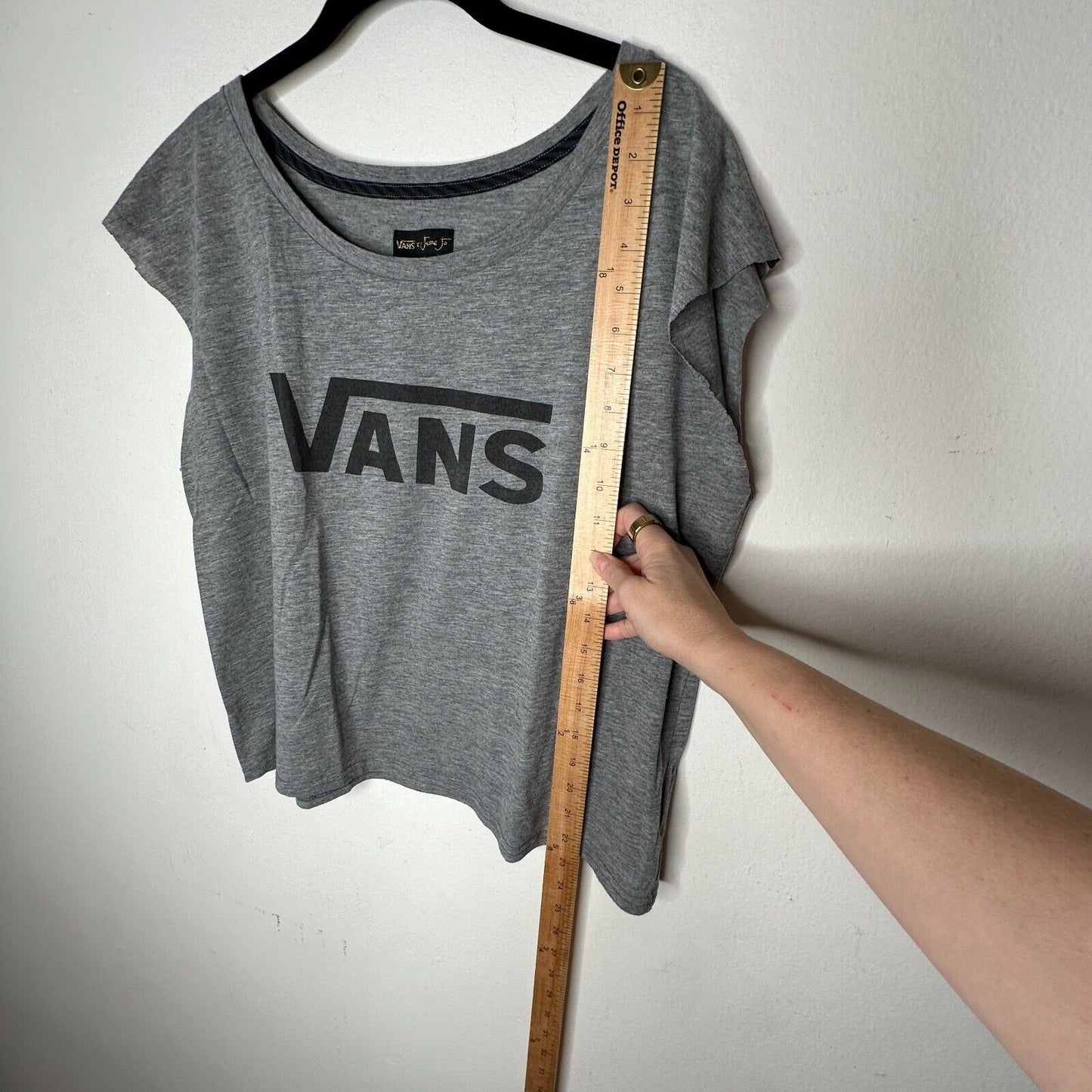 Vans X Jesse Jo Gray Hand-Cut Sleeve Chrome Hearts Juvenile Darlin Graphic L