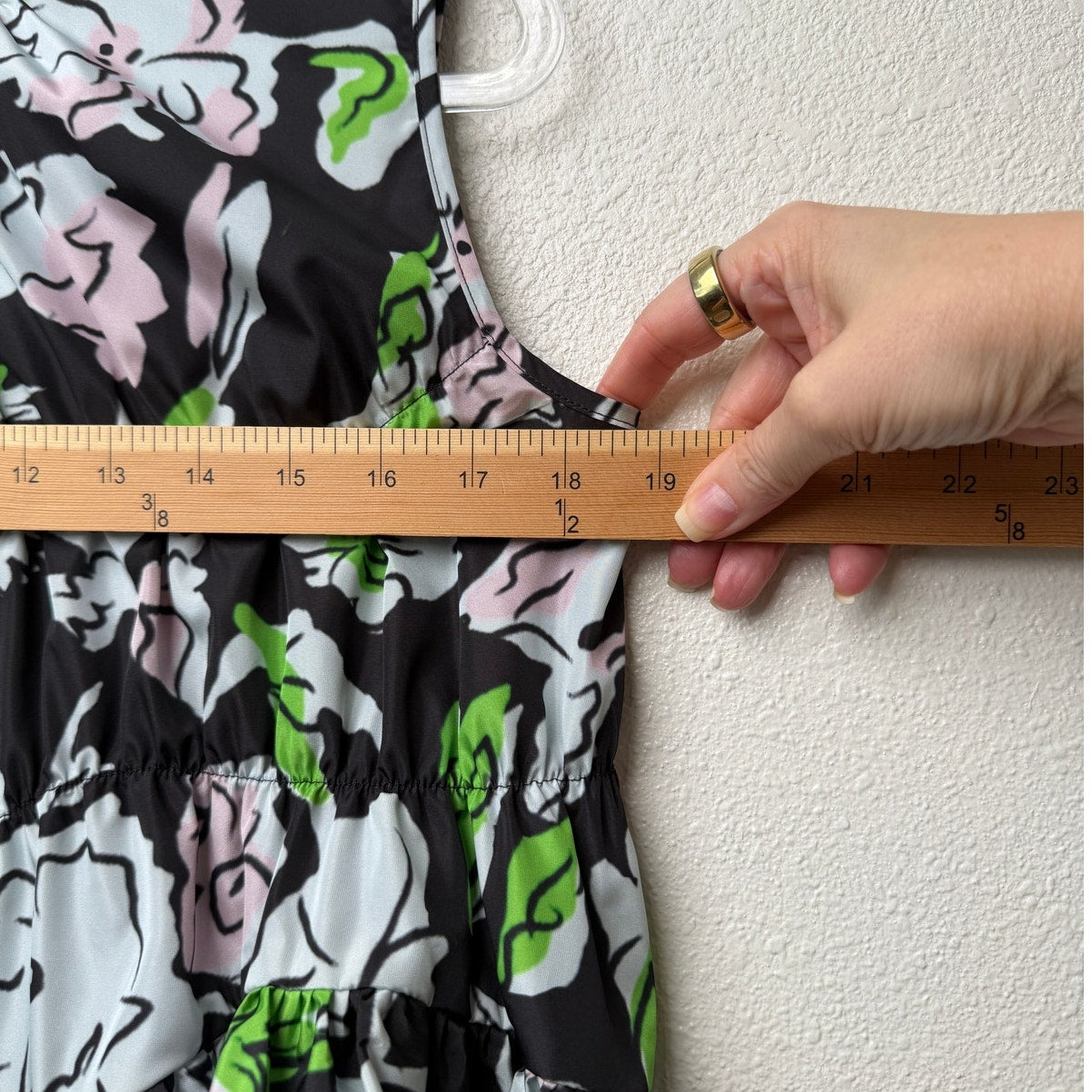 Brogger Floral Smocked Sleeveless Blouse Black S