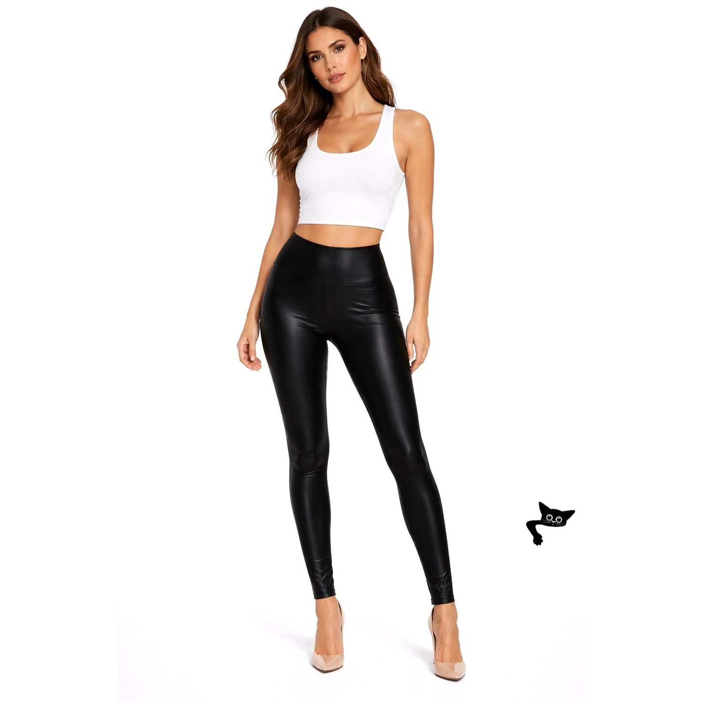 NWT Fashion Nova Faux Leather Leggings Black Women US S