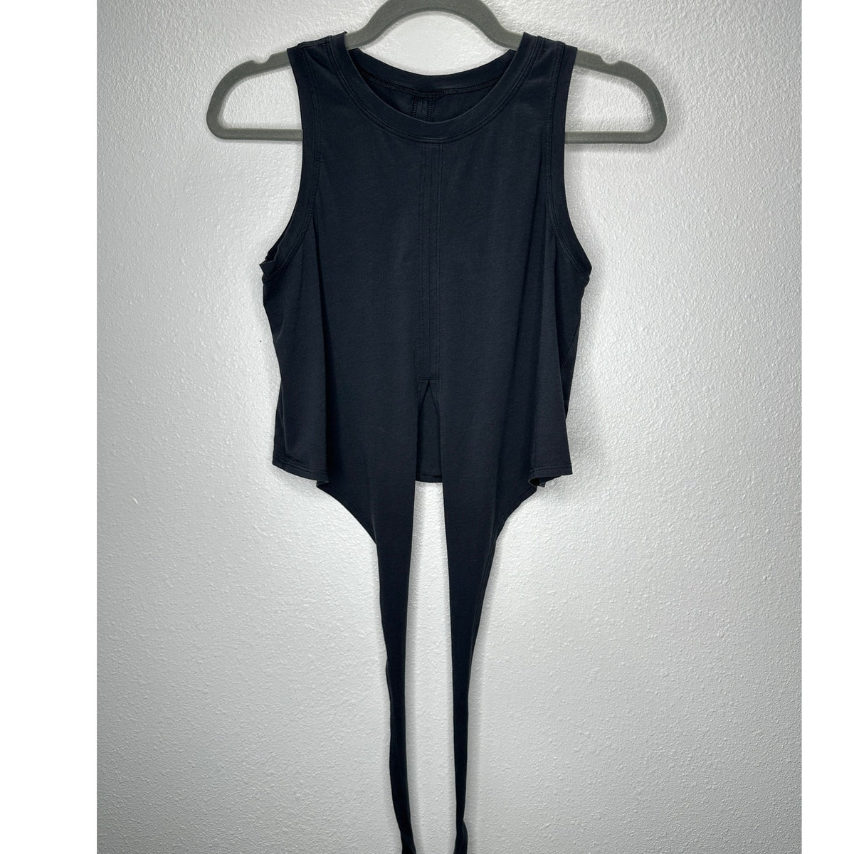 Lululemon Black High Neck Front Tie Tank Top Shirt 4