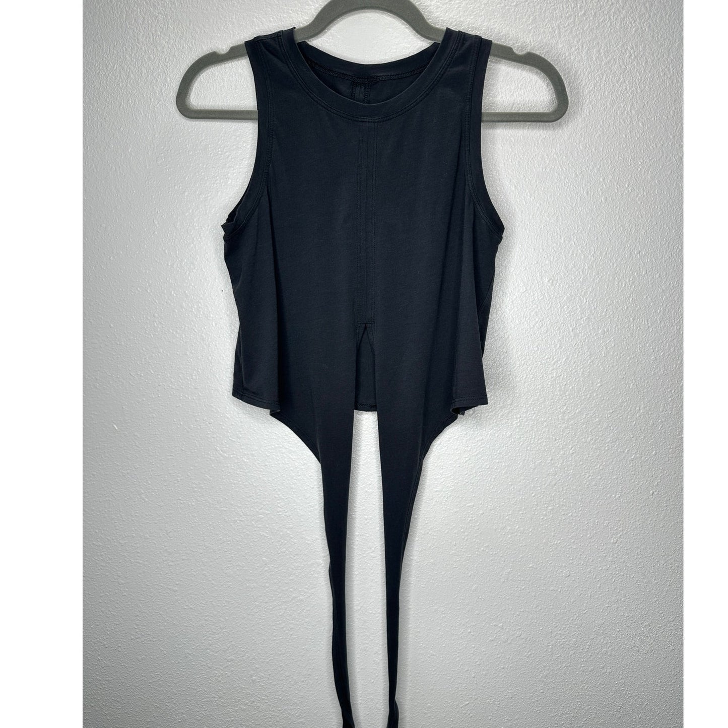 Lululemon Black High Neck Front Tie Tank Top Shirt 4