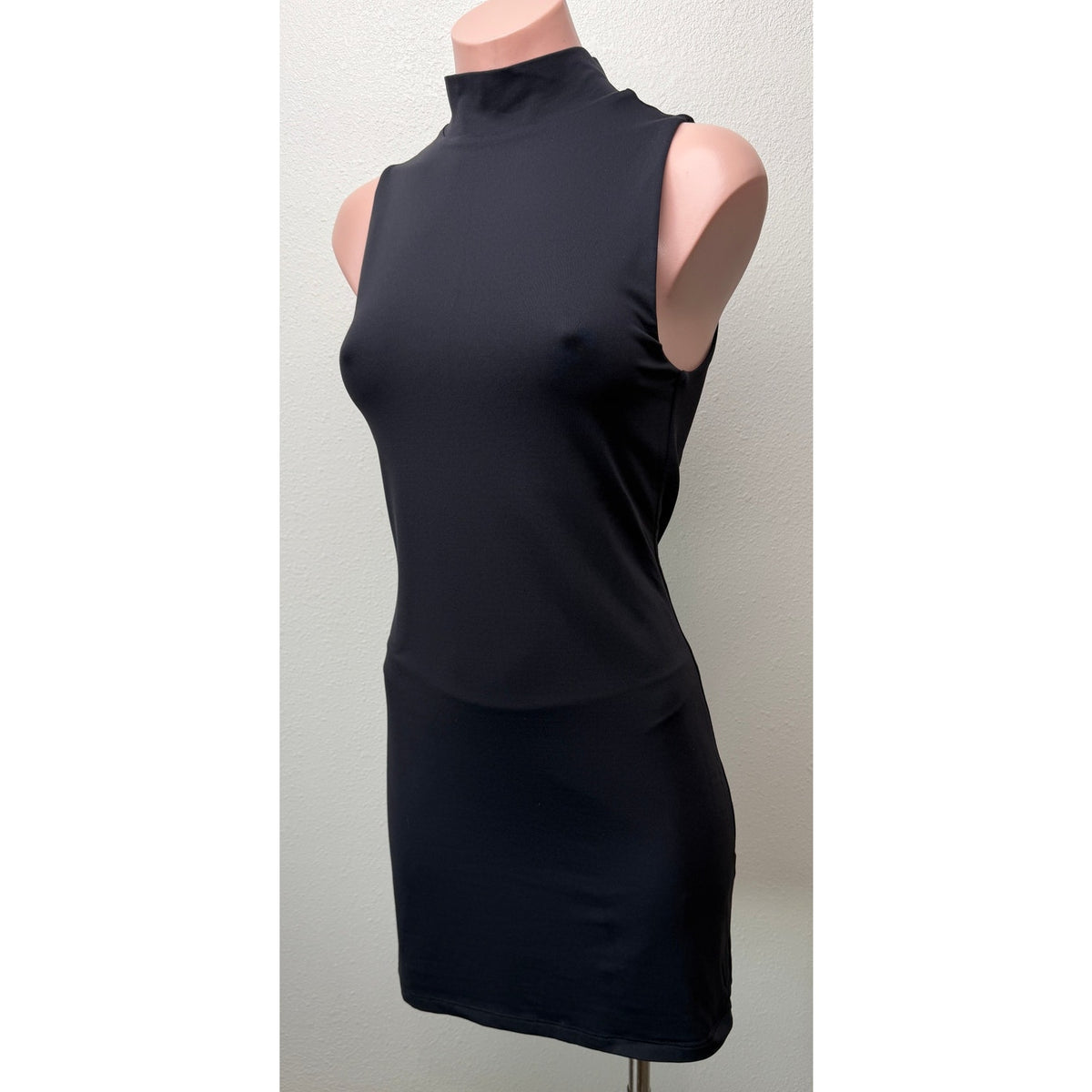 Babaton Aritzia Black Mock Neck Bodycon Dress Womens M