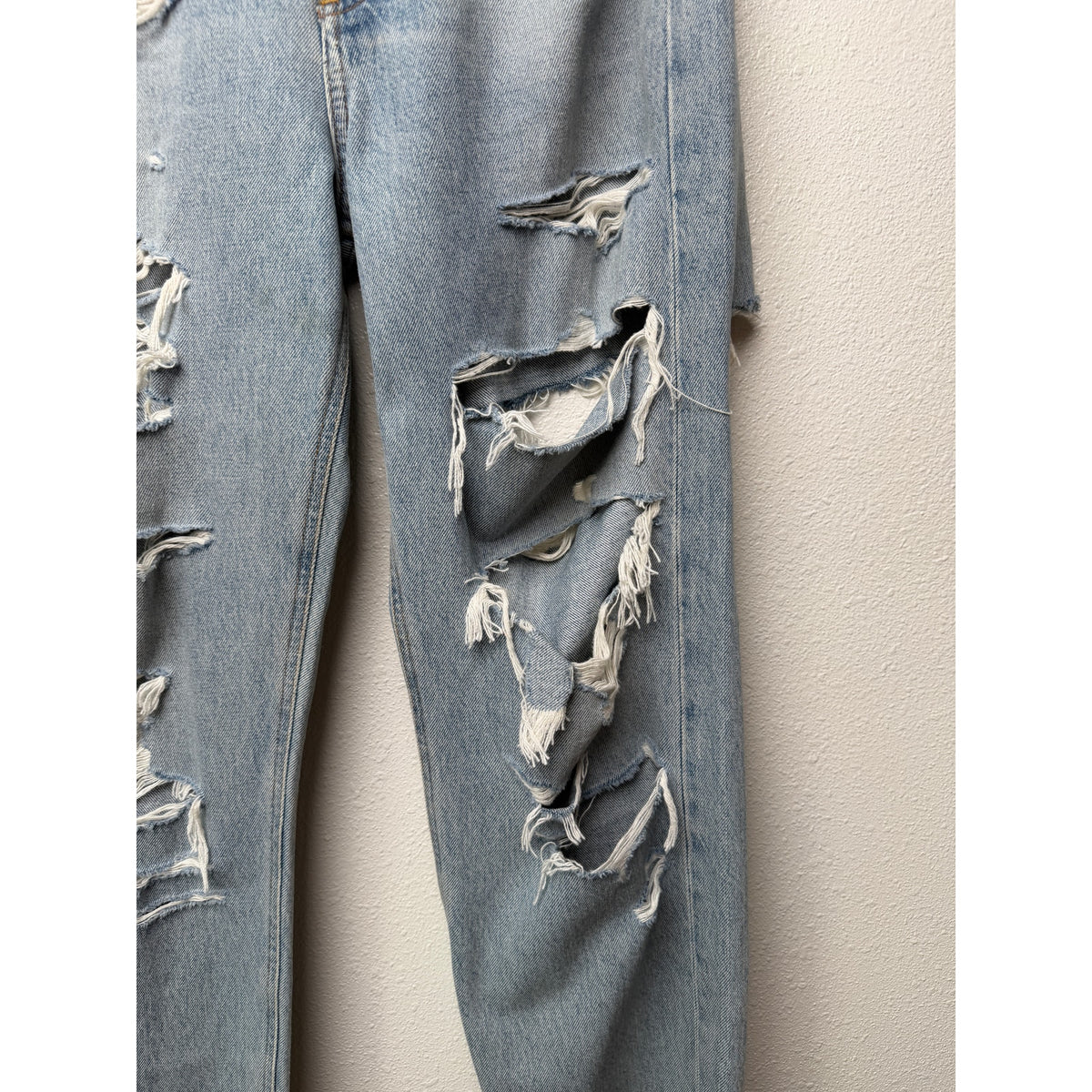AGOLDE Light Blue Distressed Straight Jeans Women 26