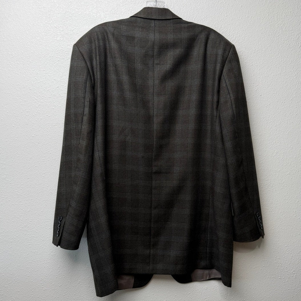 Hugo Boss Men’s 42R Brown Plaid Blazer Sport Coat Jacket