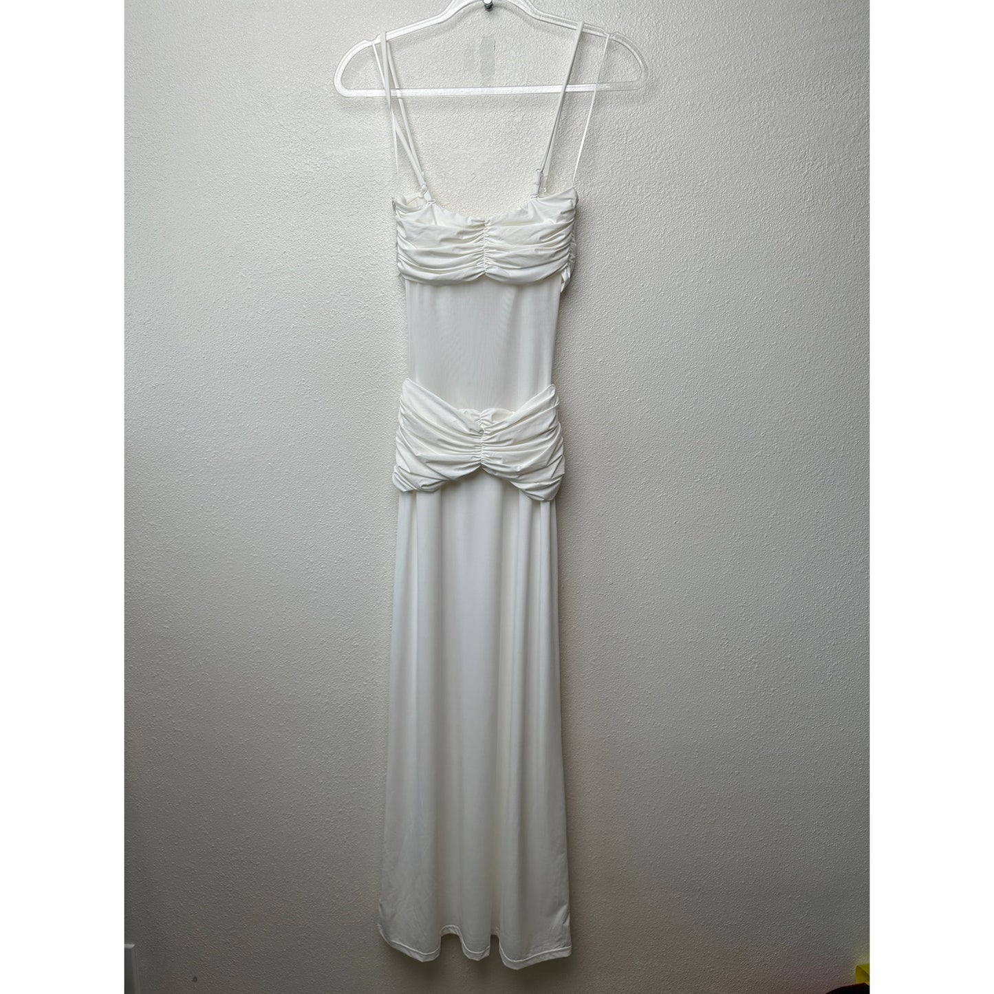 NWT Sasha Therese Amara Maxi Dress White XXS Sheer