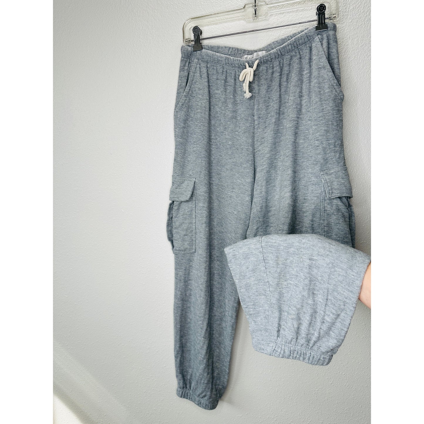 Vintage Havana Gray Crew Neck Utility Jersey Top & Cargo Sweat Pants M