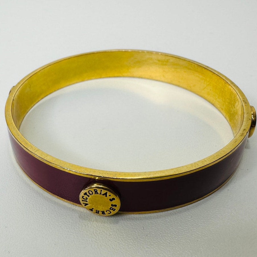 Victoria's Secret Purple & Gold Bangle Monogram Bracelet