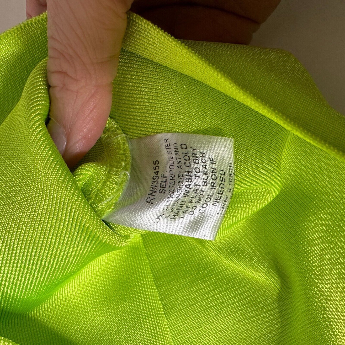 Wow Couture Fluorescent Lime Yellow Green Bandage High Waist Bodycon Mini M