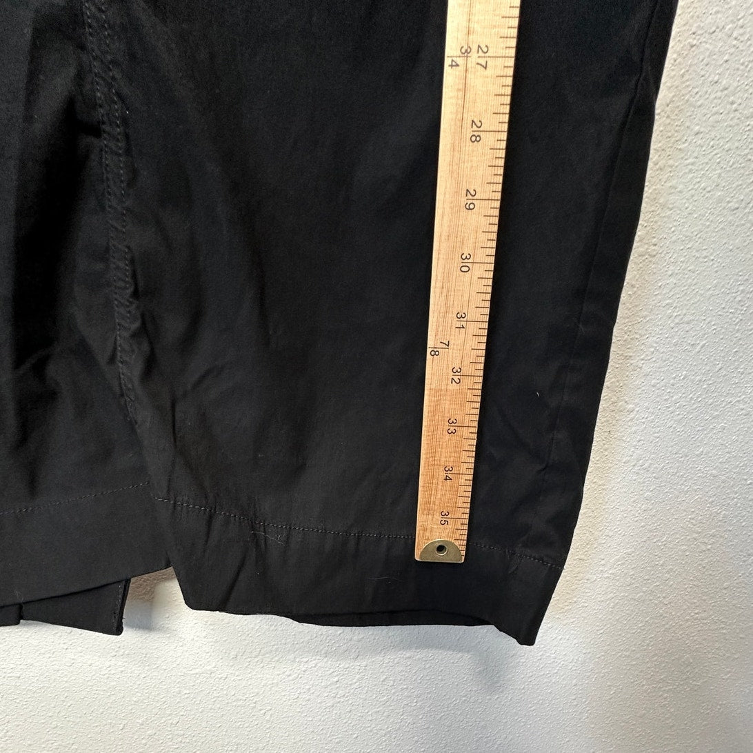 Maeve Black Colette Form Fitting High Rise Front Zip Maxi Skirt S