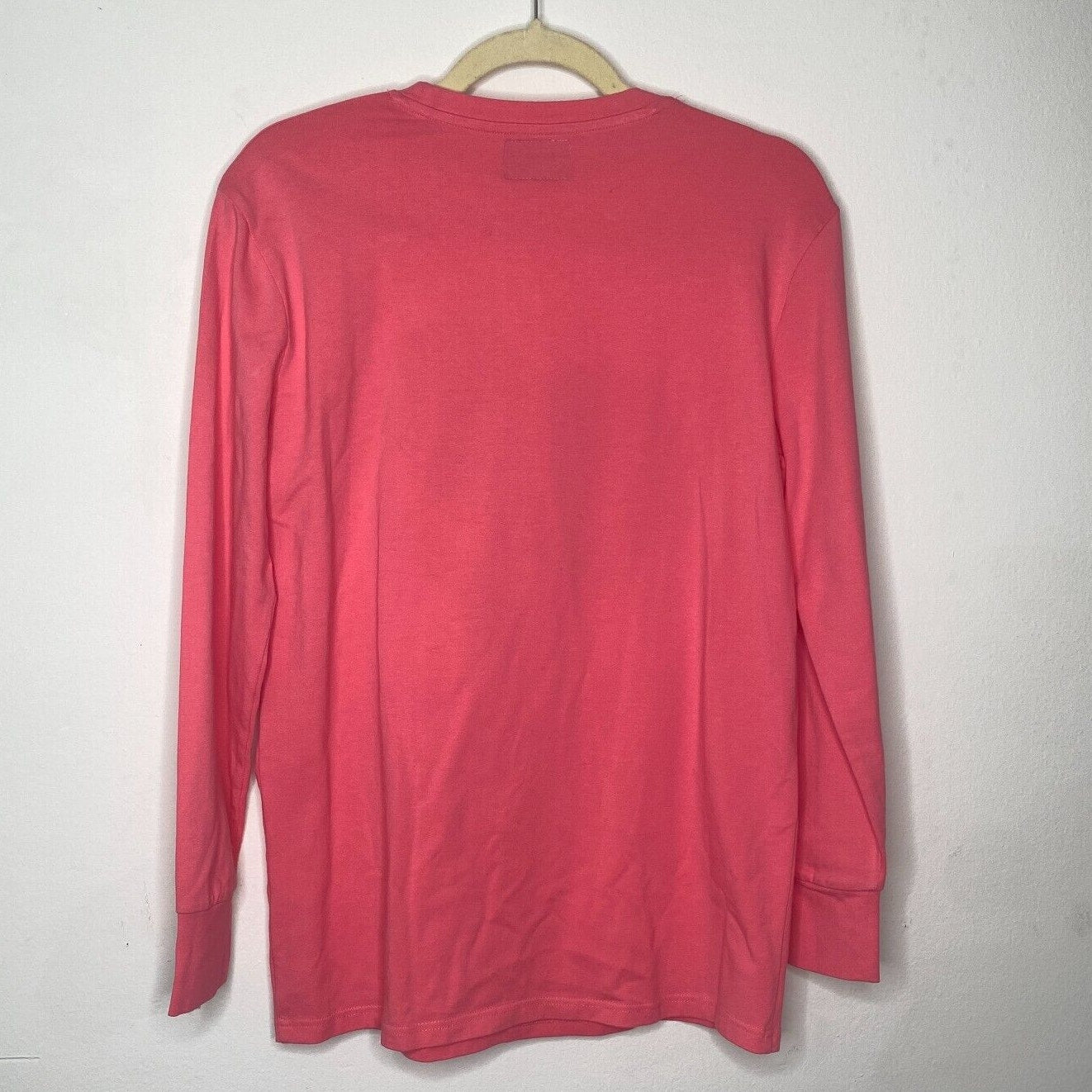RARE Ibis Heart On Sleeve Collection Pink Coral Tee Long Sleeve Fine Cotton SM