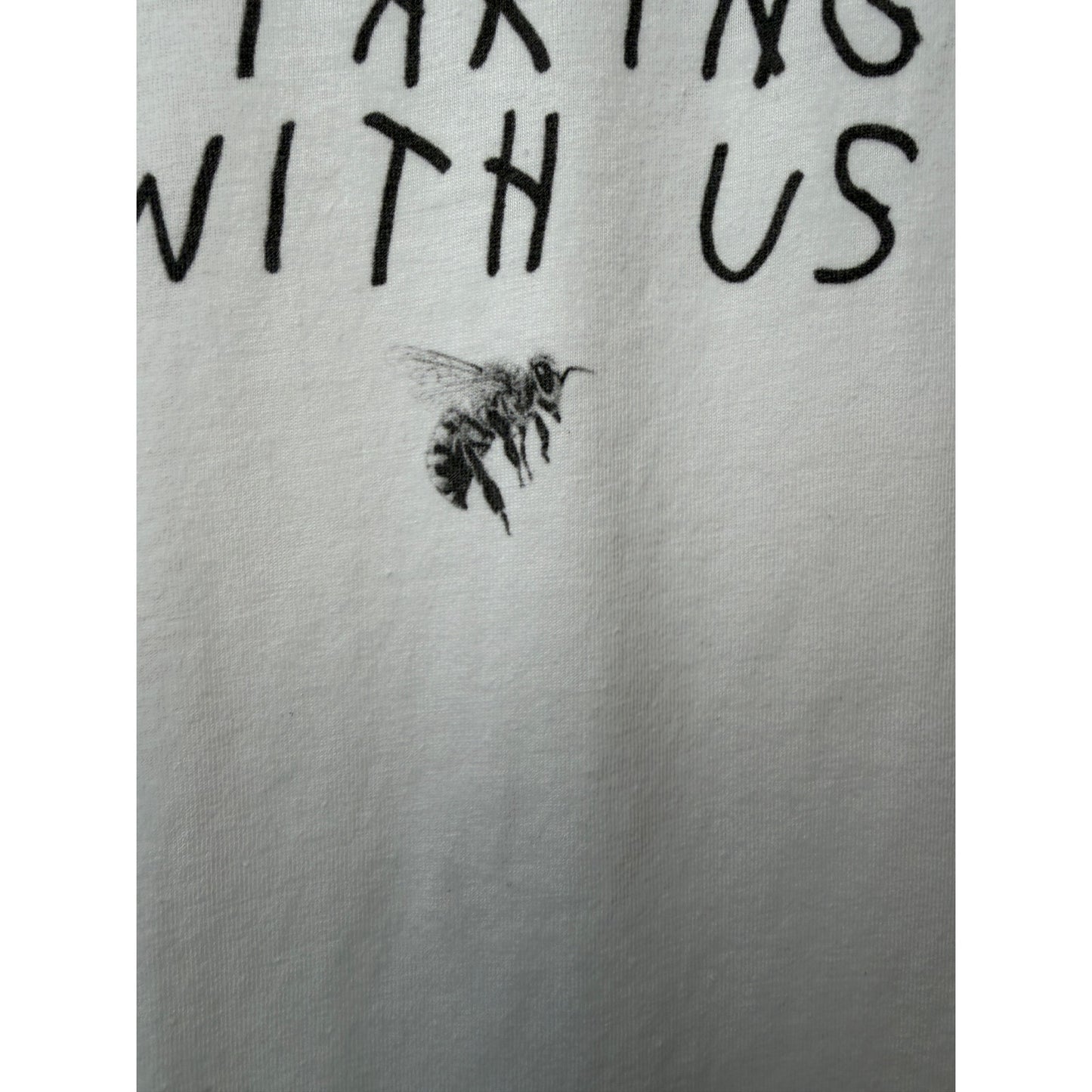 Premium Women White Bee Graphic Tee Women's S