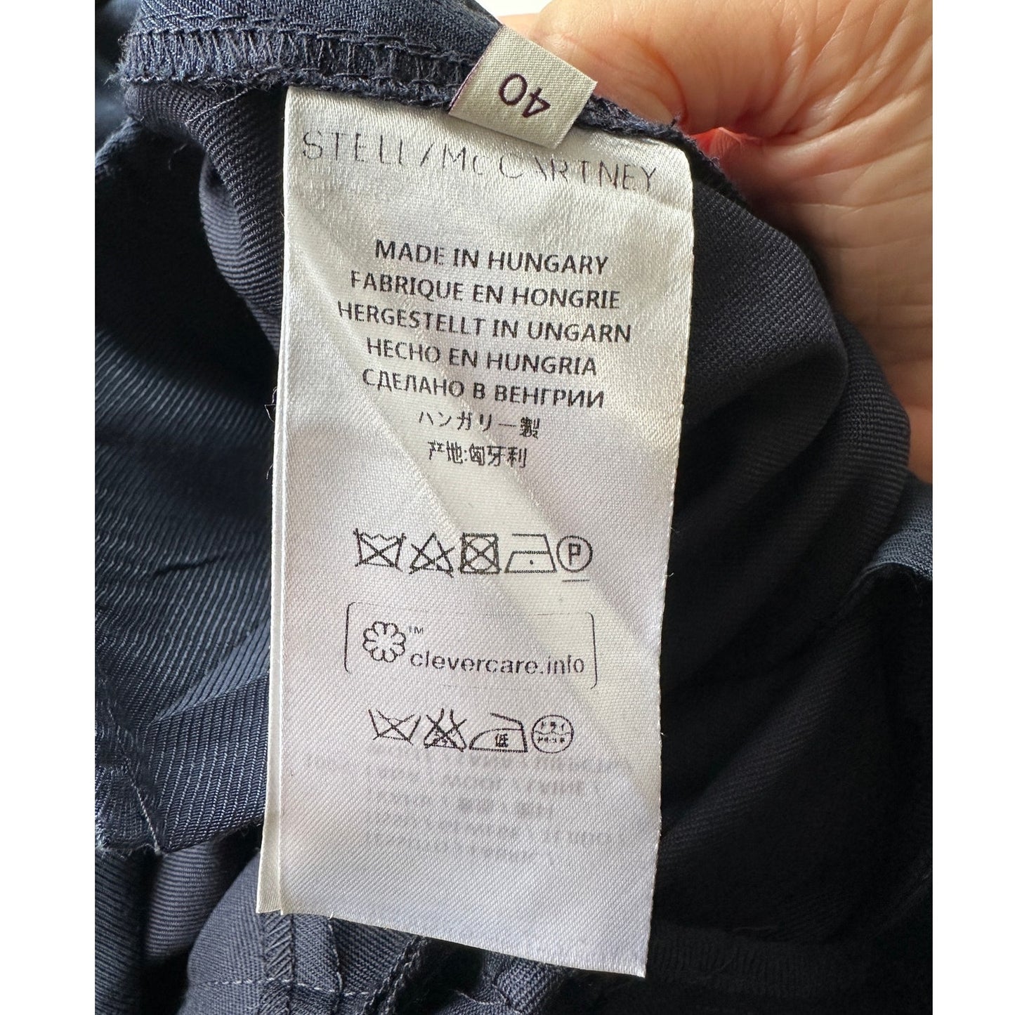 Stella McCartney Black Tailored Pants Women size 6 Slim Leg