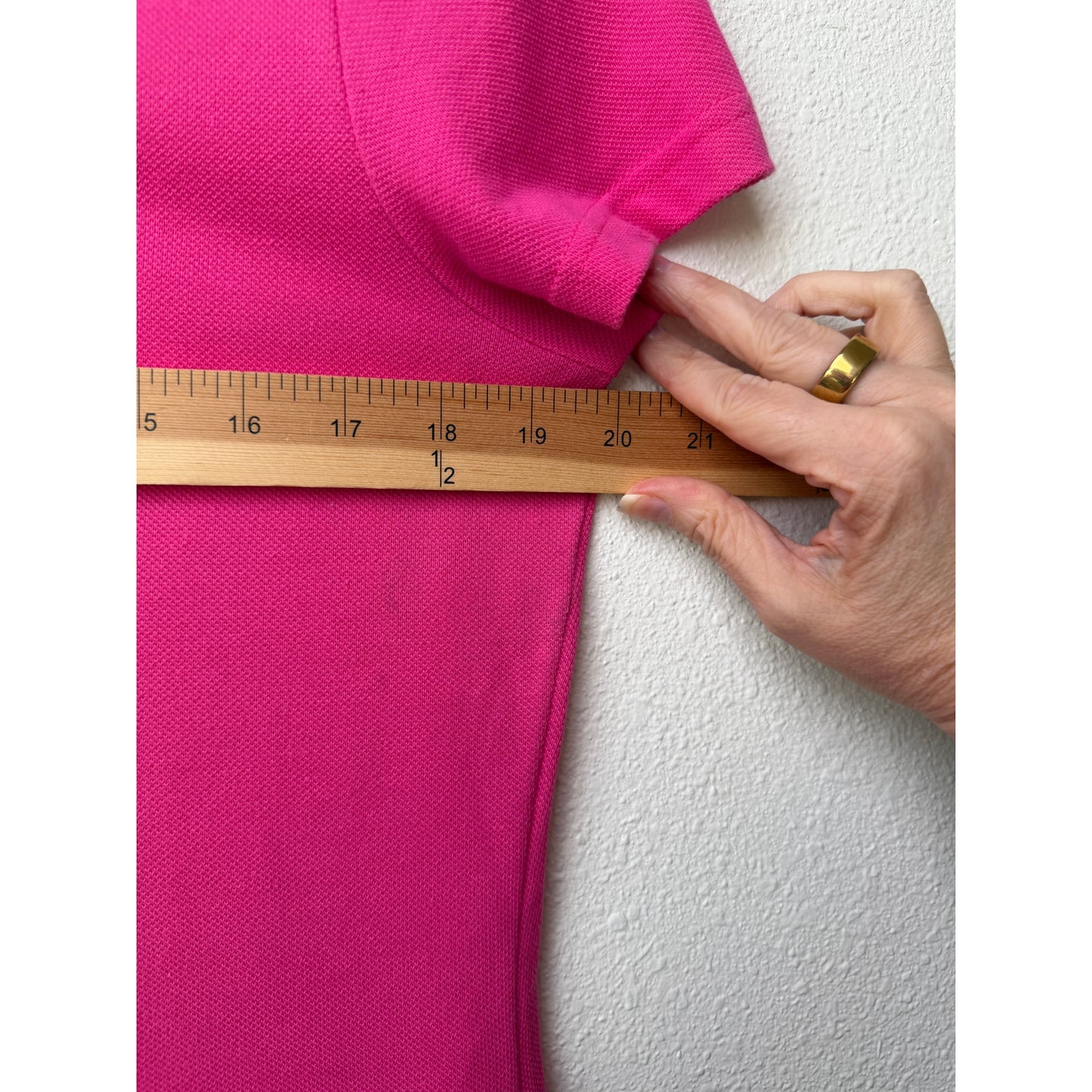 Lacoste Pink Womens Polo Shirt US L Logo Cotton