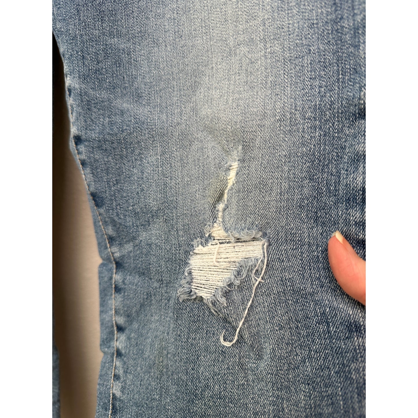 Adriano Goldschmied The Prima Crop Jeans Light Blue Women’s 31 Distressed