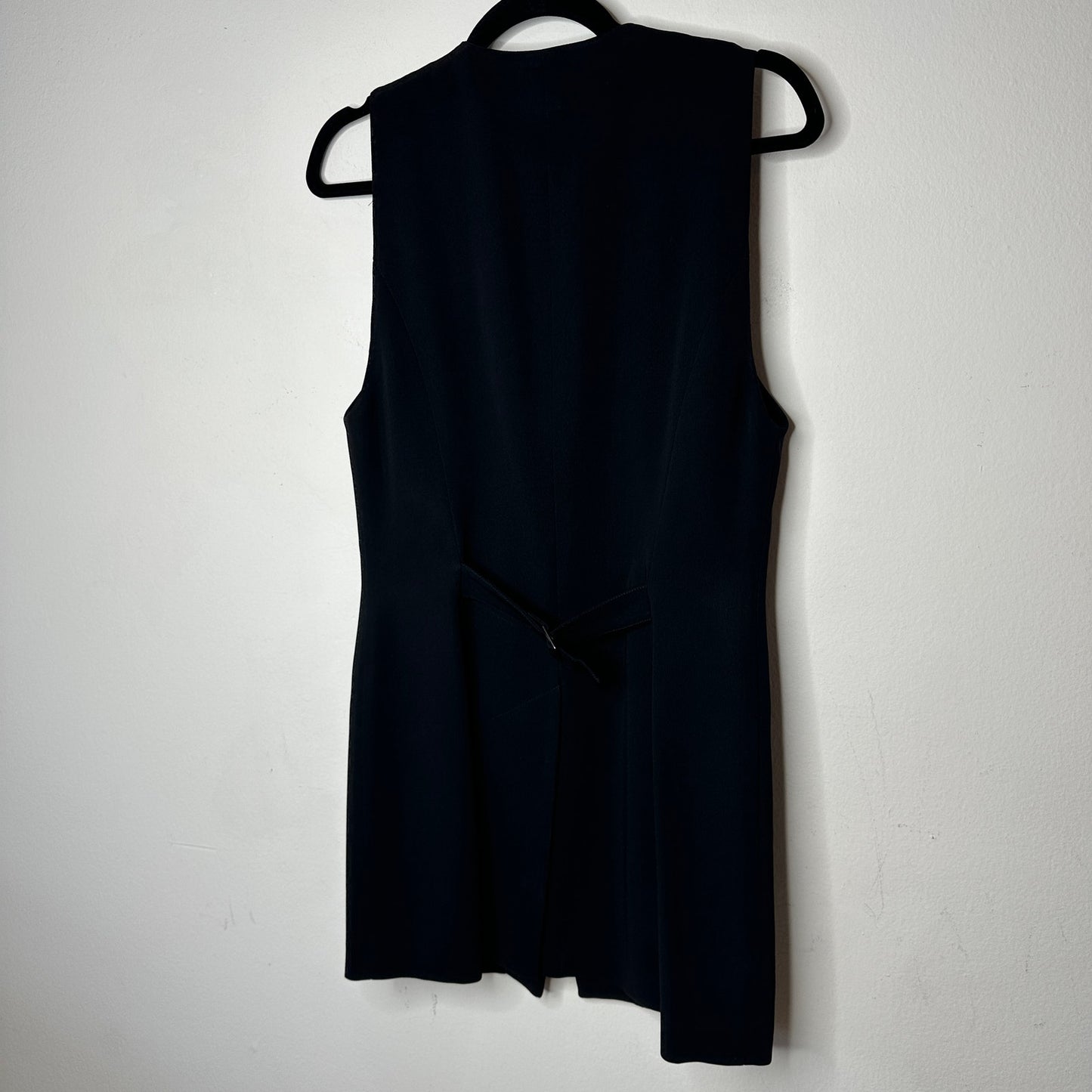Philippe Adec Paris V-Neck Sleeveless Button Front Vest Dress 6