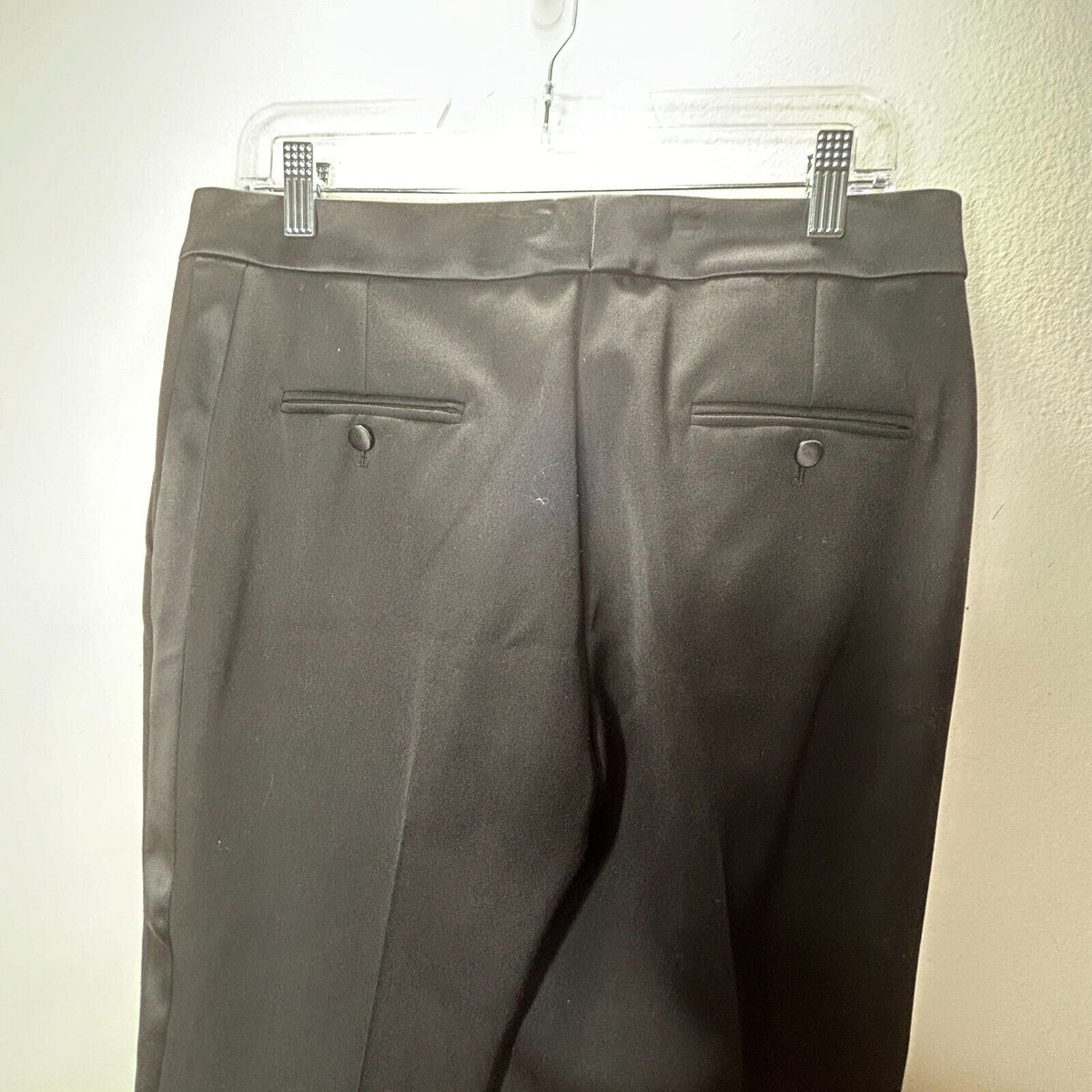 Yves Saint Laurent Black Edition Soir Straight Leg Crease Tuxedo Pant 40 / 6