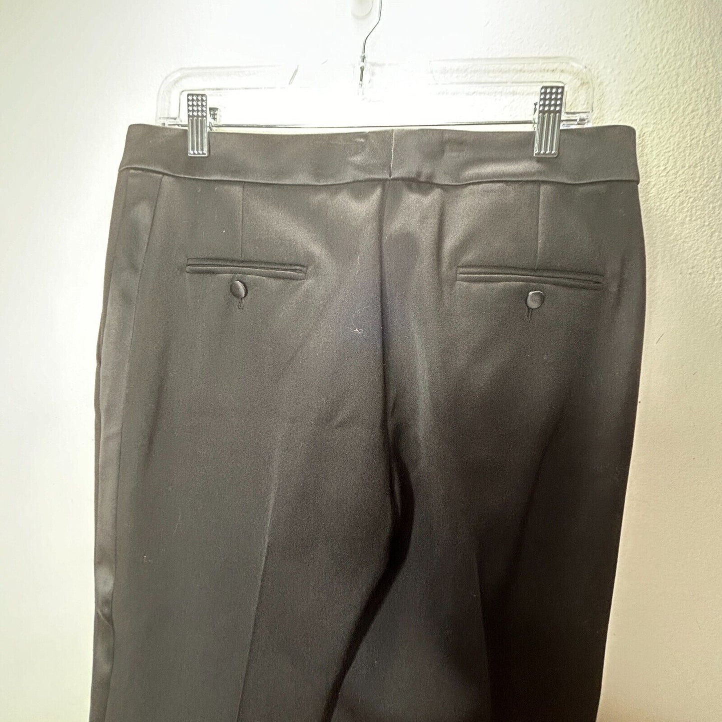 Yves Saint Laurent Black Edition Soir Straight Leg Crease Tuxedo Pant 40 / 6