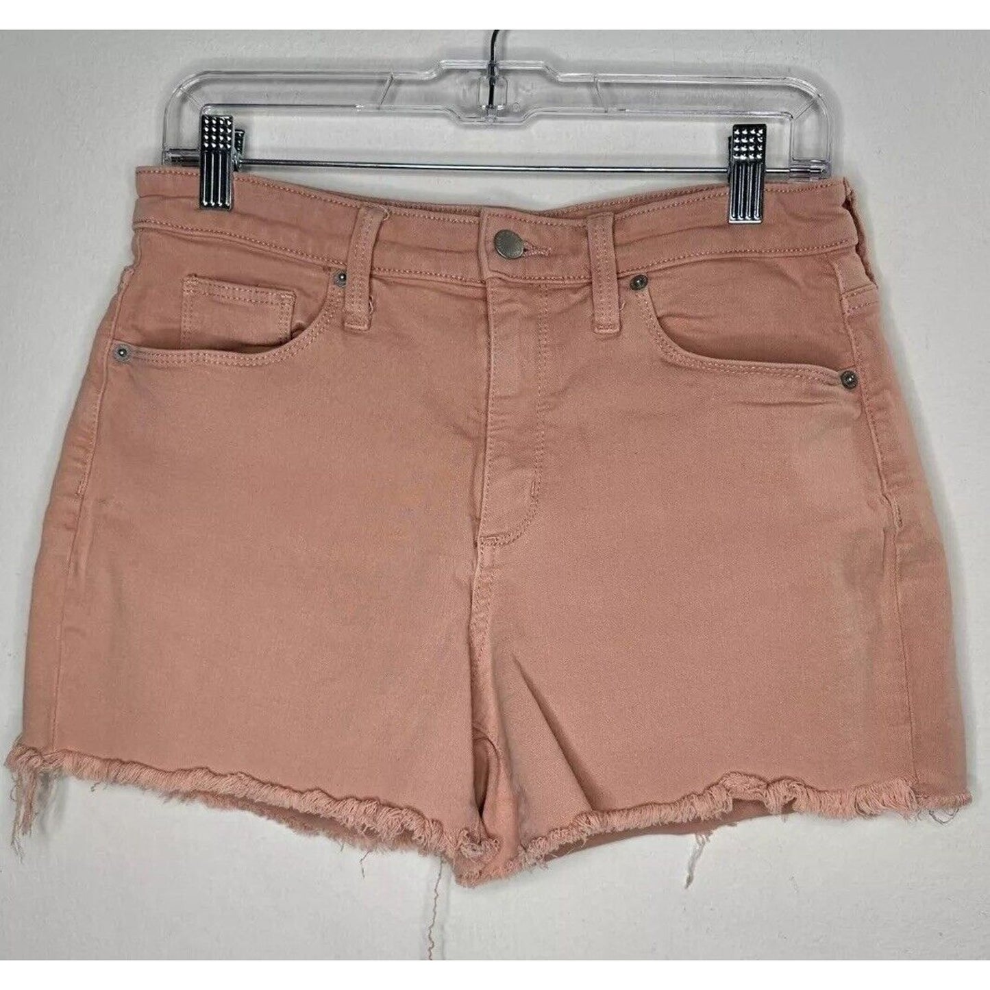 Universal Thread Peach High Rise Cut Off Raw Hem Jean Denim Shorts 8 / 29