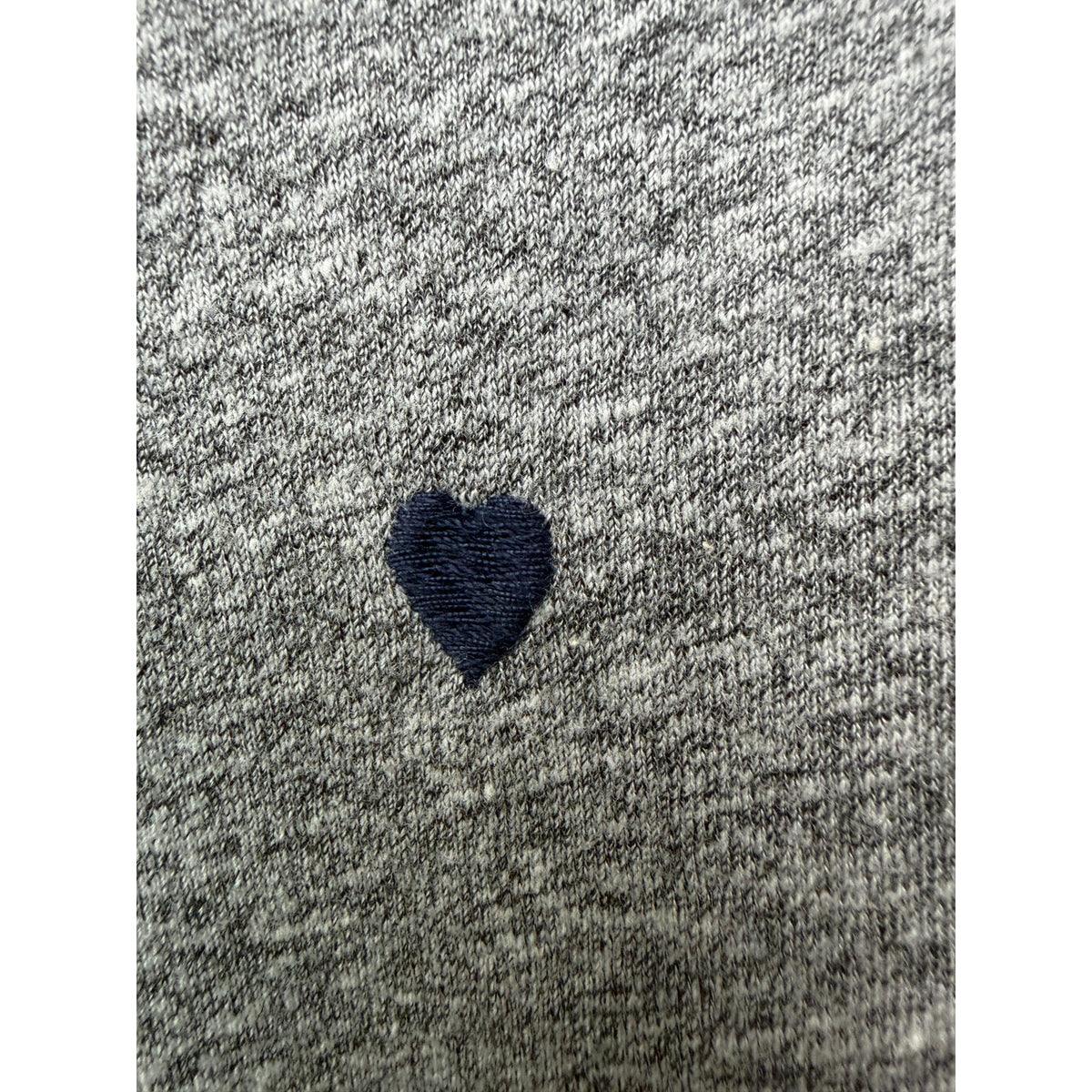 THE GREAT Gray Navy Heart Print T Shirt Women Size 0
