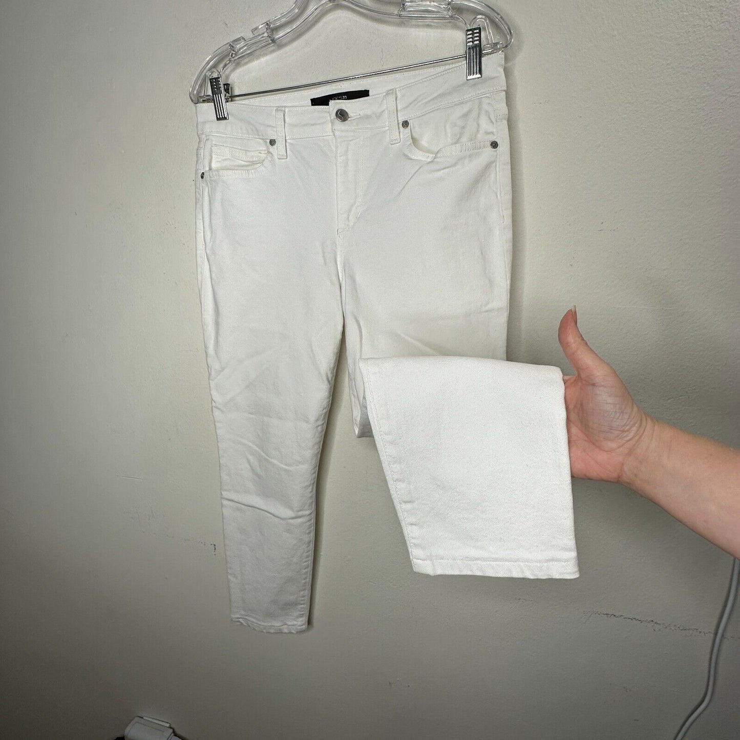 Joe's Jeans Cute White Low-Rise Skinny Ankle Juliet Crop Jeans 30