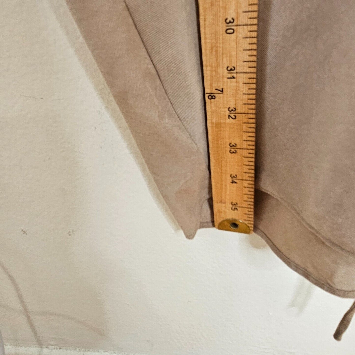 Emory Park Stretch Beige Maxi Side Drawstring Square-Neck Side Zip Split Dress S