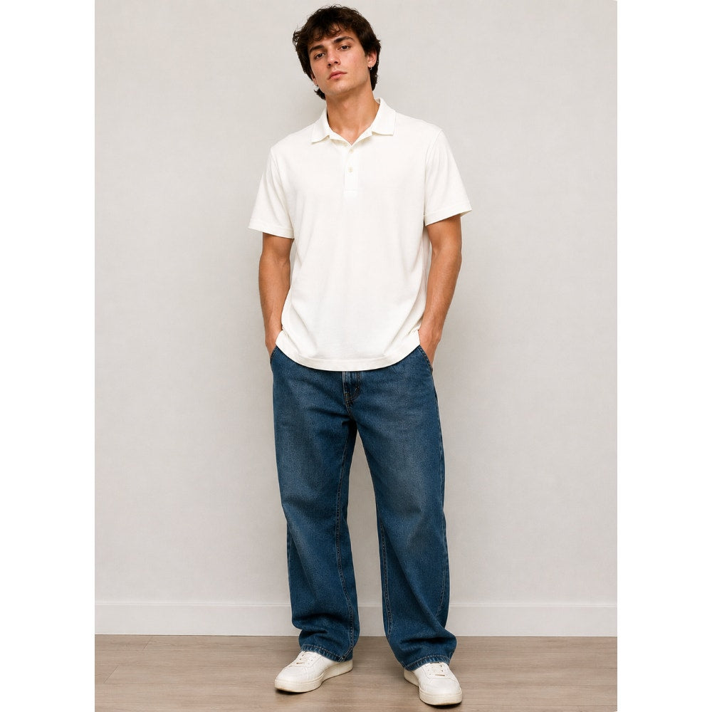 Goodfellow White Polo Shirt Men’s Size M Short Sleeve
