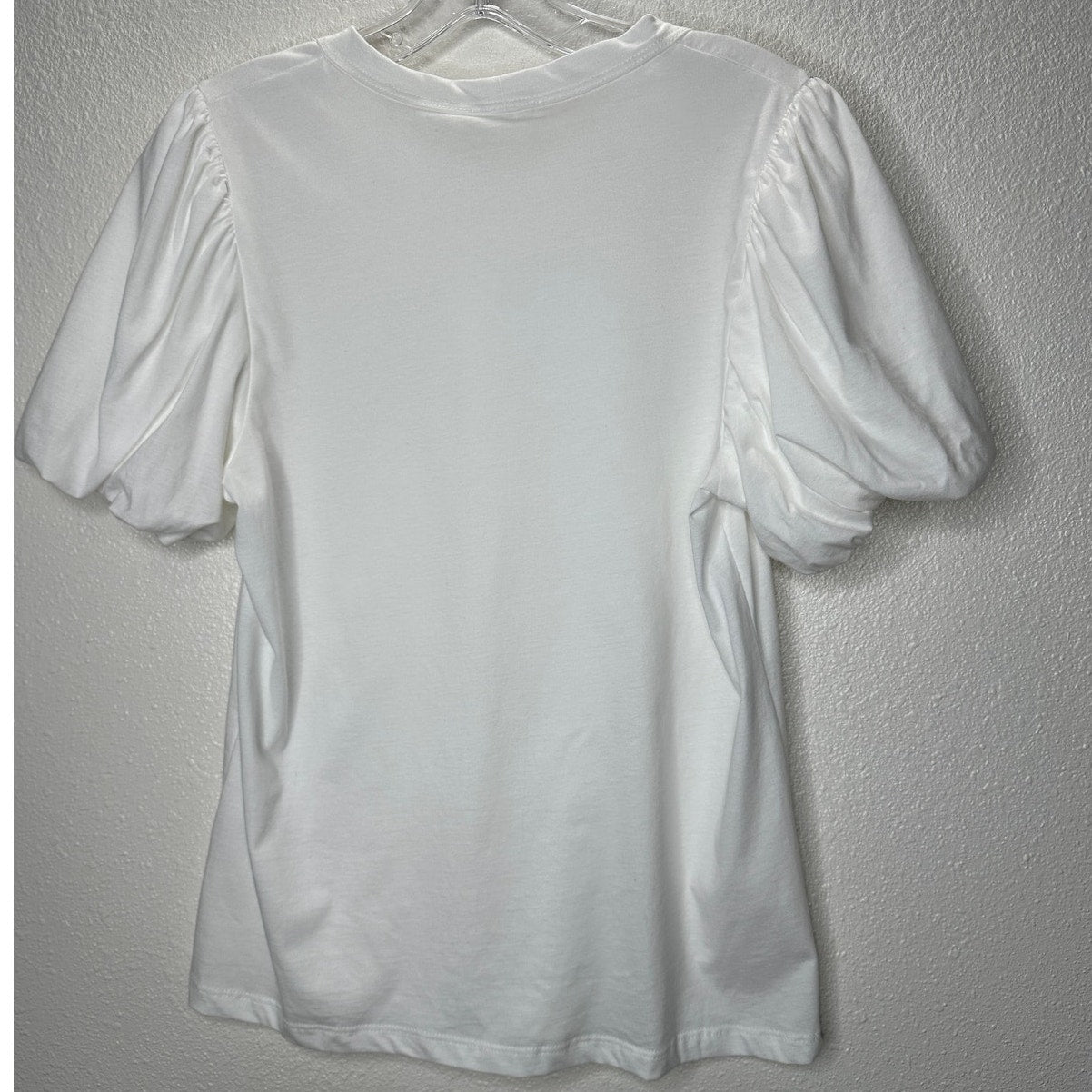 A.L.C. White Poole Puffy Short Sleeve Round Neck T-Shirt S