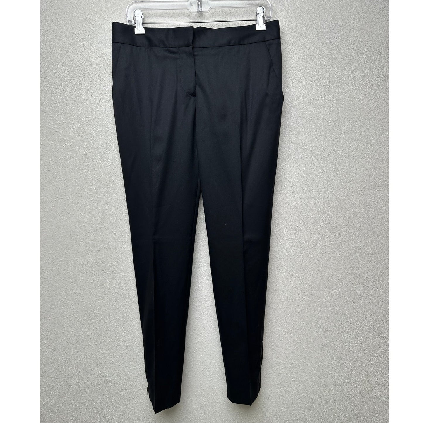 Stella McCartney Black Ankle-Zip Tailored Pants Women Size 6
