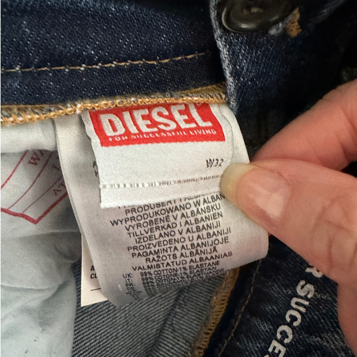 Rare Diesel Jeans Medium Wash Womens US 32 D Buckle
