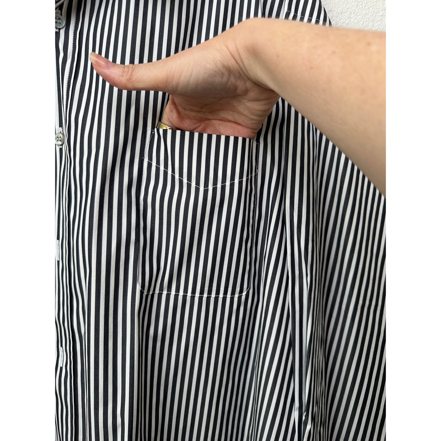 Maison Margiela Line 10 Oversized Striped Shirt Black/White Men’s US S (EU 38)