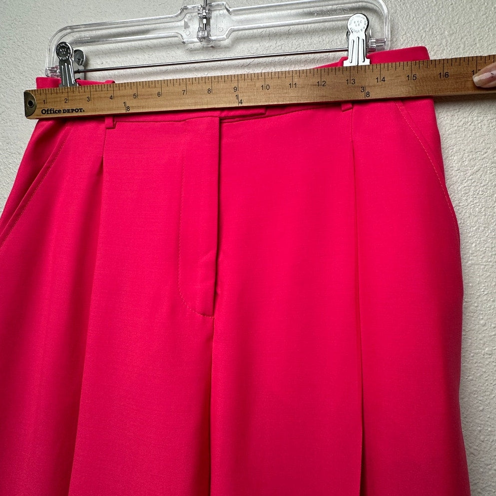 Alexander McQueen Coral Pink Pleated Trousers Women size 10