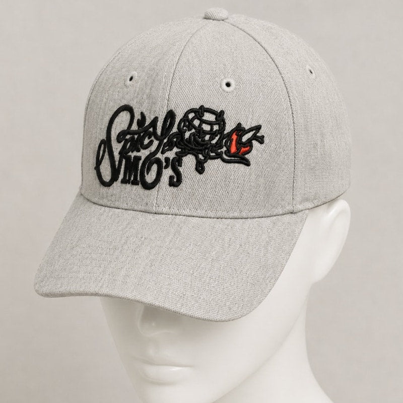 Cute Spicy Mos Denim Heathered Gray Adjustable Baseball Hat Chili Pepper Cap