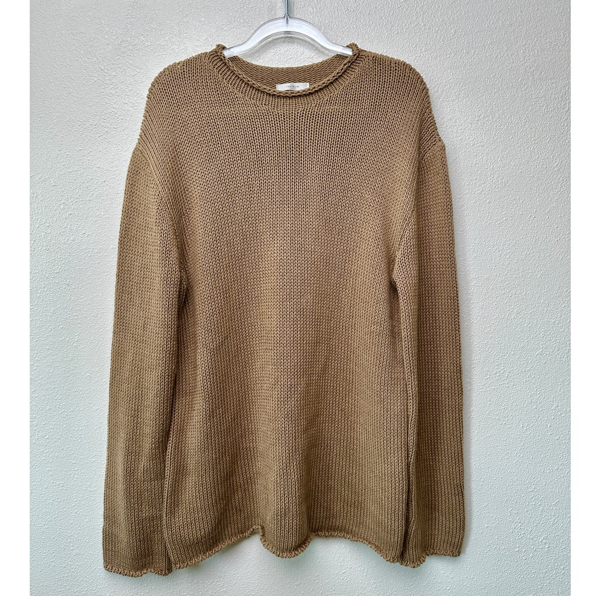 The Row Anteo Knit Sweater Mens Natural Brown Crewneck