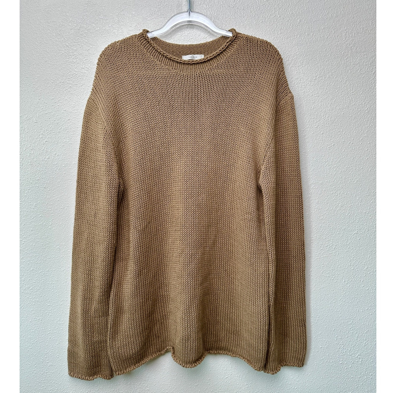 The Row Anteo Knit Sweater Mens Natural Brown Crewneck