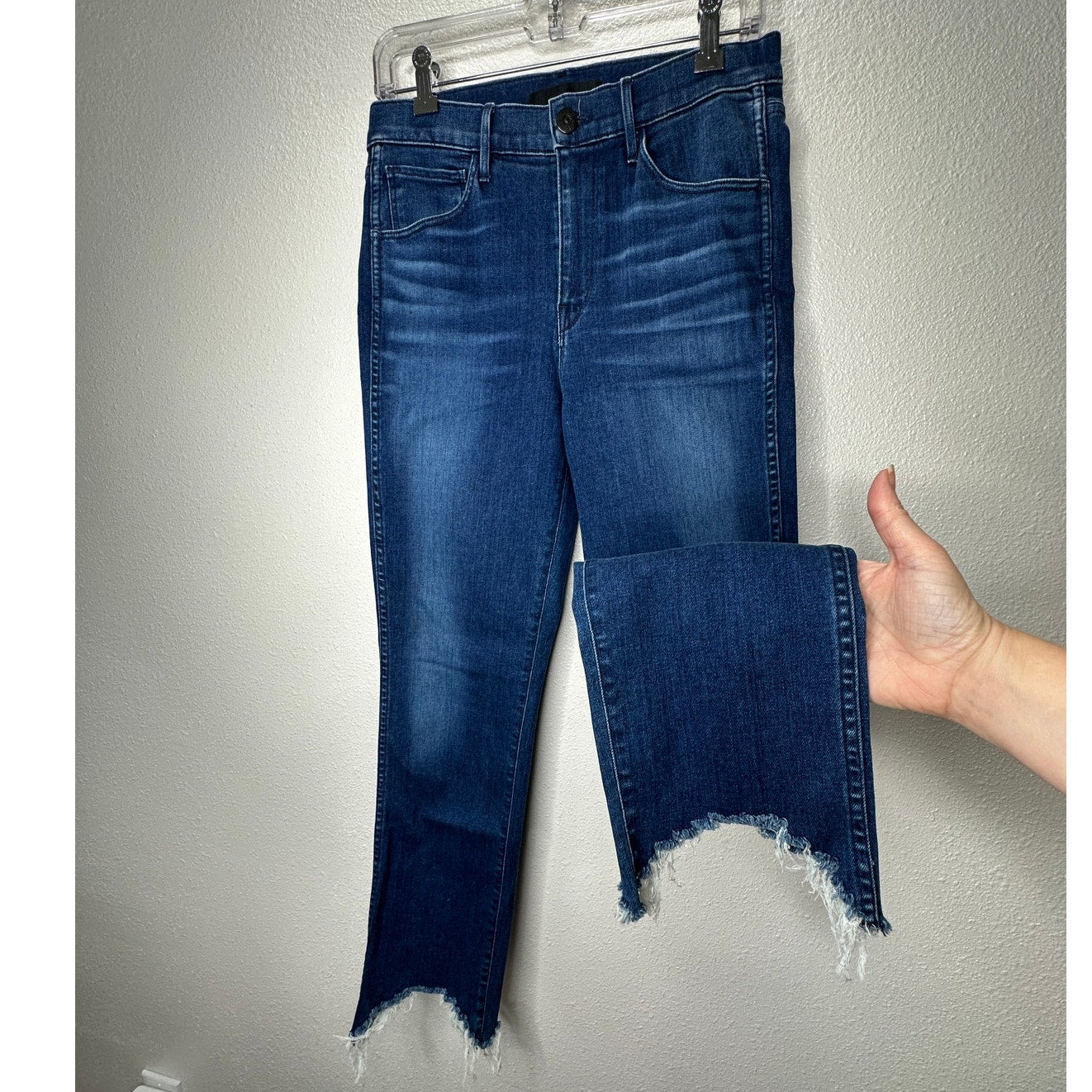 3x1 Eleta 1507 Authentic Straight Leg Raw Hem High Waist Jeans 29