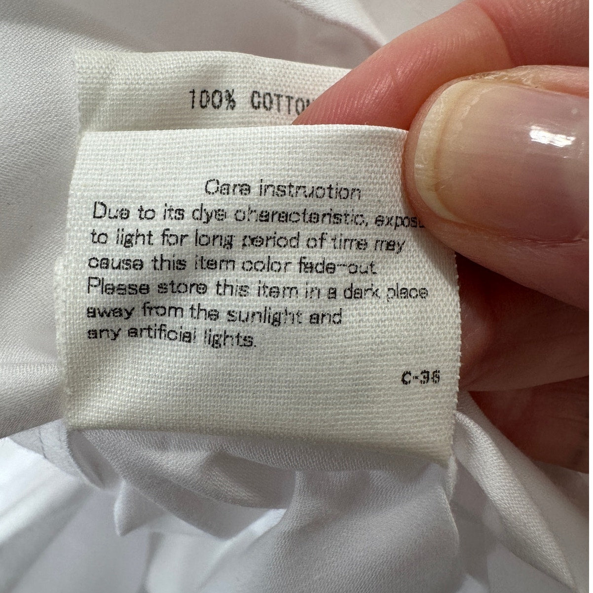 Mina Perhonen Siipi Cotton Silk White 3/4 Button Long Sleeve Shirt Dress 38 / Small