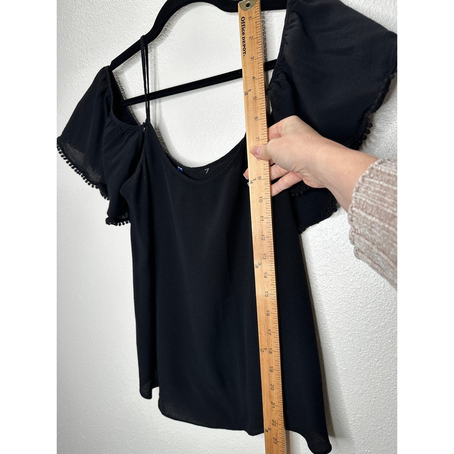 Rebecca Minkoff Aida Black Cold Shoulder Spaghetti Strap Blouse Top Small
