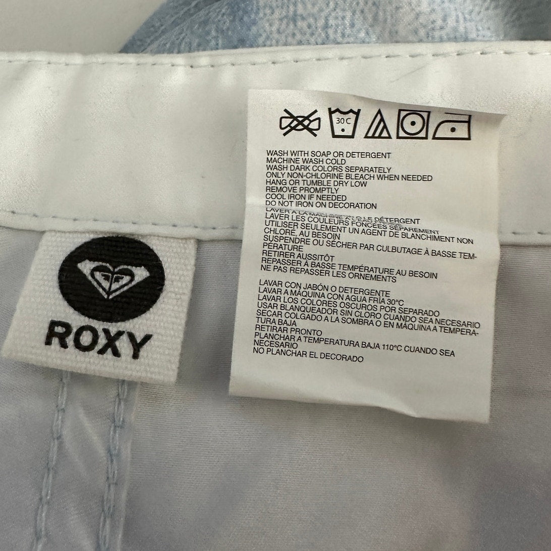 Roxy Estilo Faux Distressed Blue Jean Print On Poly Shorts 7