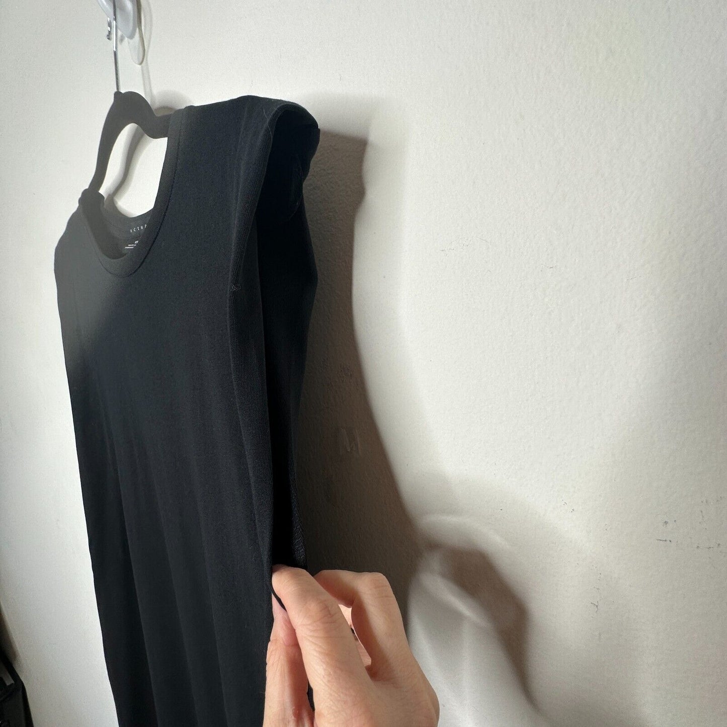 Sanctuary Cute Black Cotton Crewneck Sleeveless Drop Armhole Pullover Dress XS