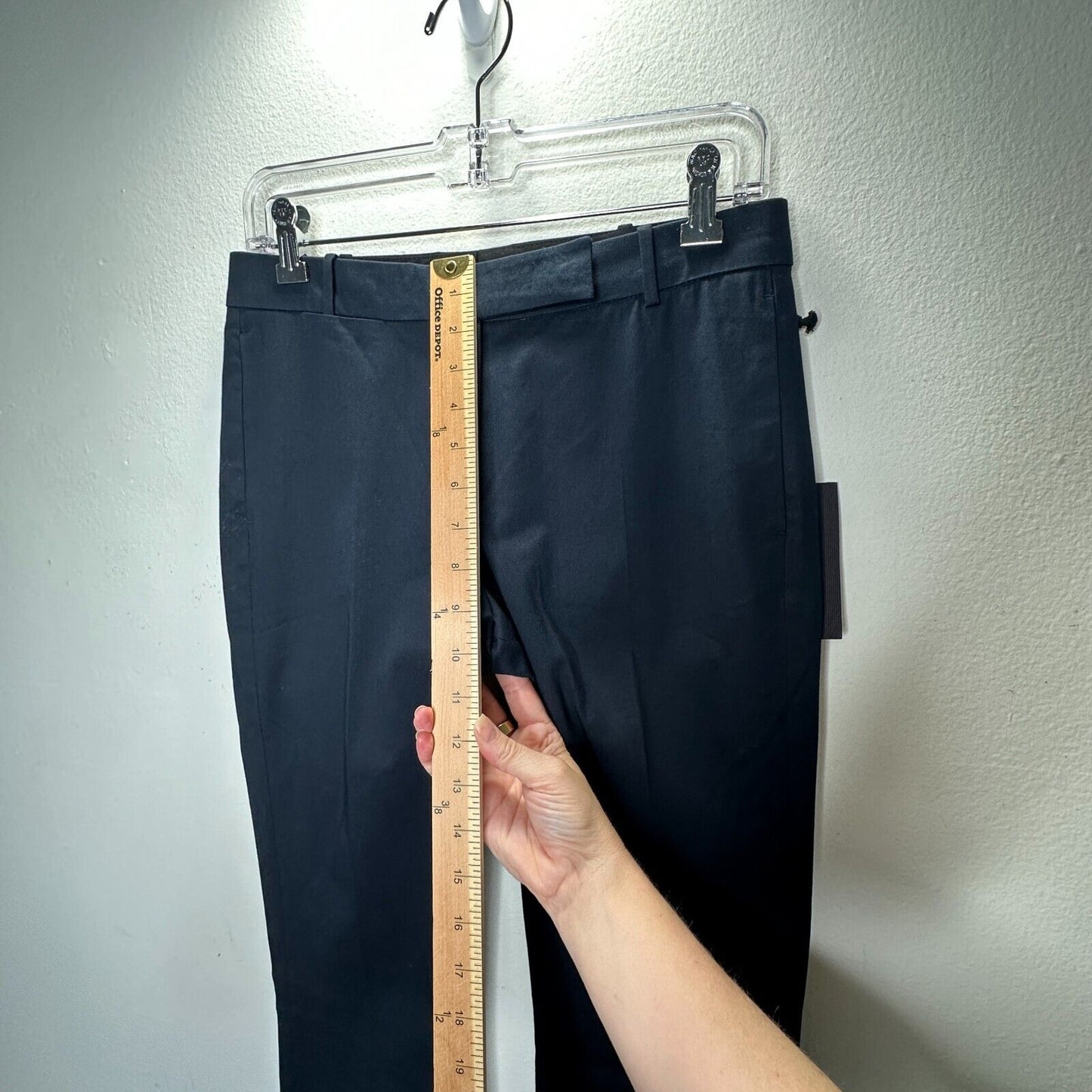 NWT Belstaff Midnight Black The Derby Classic Trouser Belt Loops Flare Legs 40