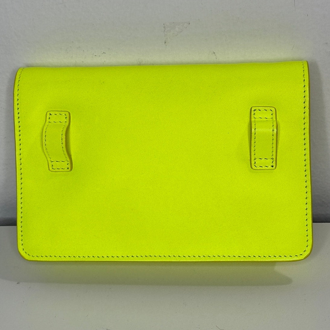 NWT Tod's T Timeless Neon Yellow/Lime Leather Micro Belt Bag Purse