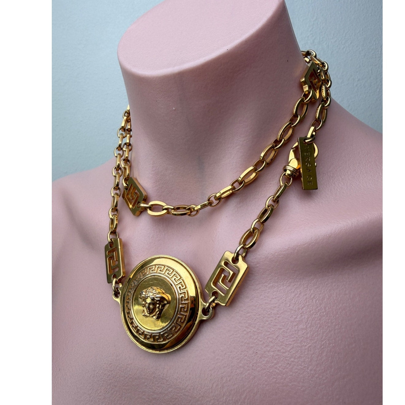 Gianni Versace Vanitas Medusa Gold Tone Necklace