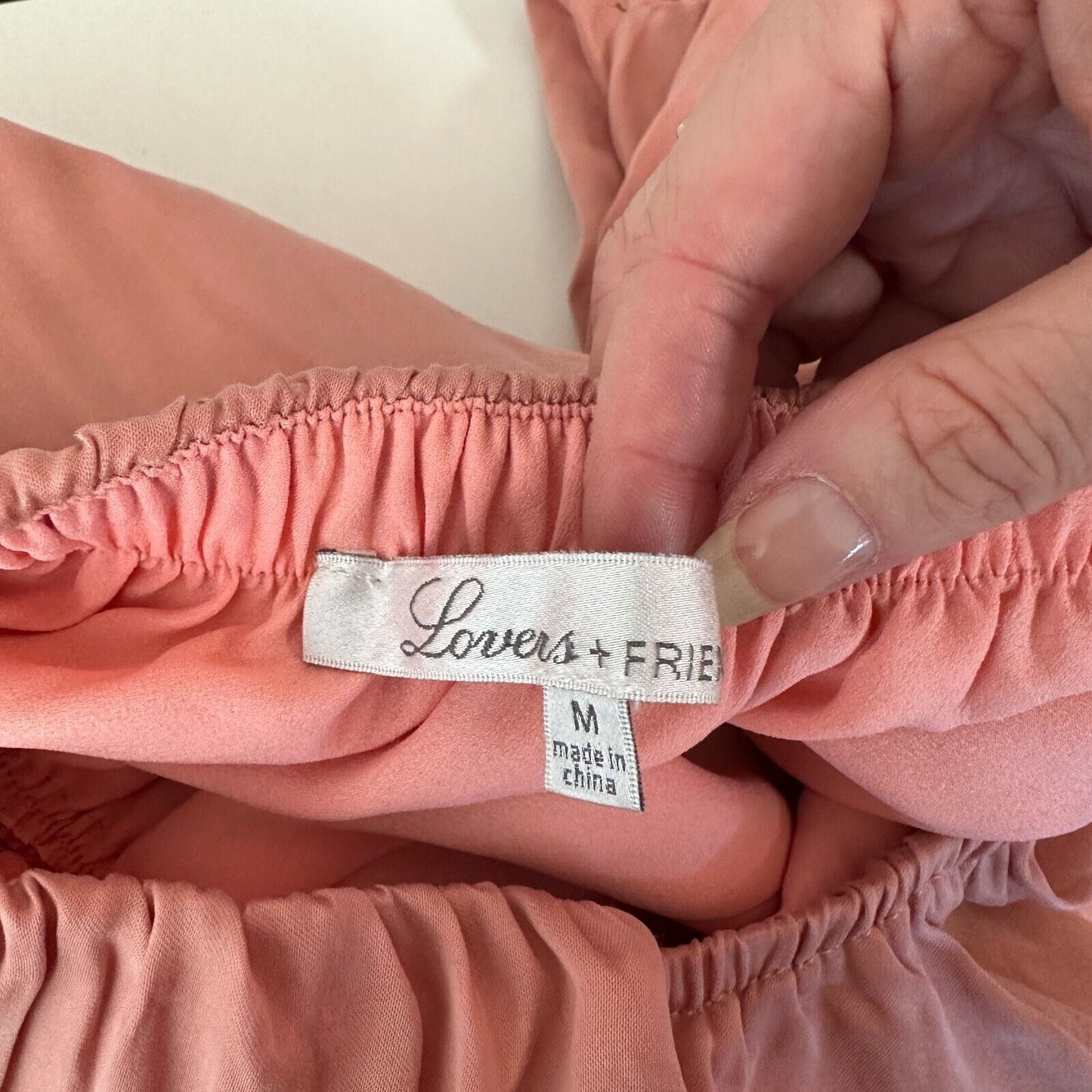 Revolve Lovers + Friends Pink Windblown Off Shoulder Balloon Sleeve Mini Med