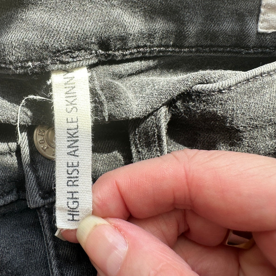 Rag & Bone Dark Gray High Rise Ankle Skinny Jeans 26
