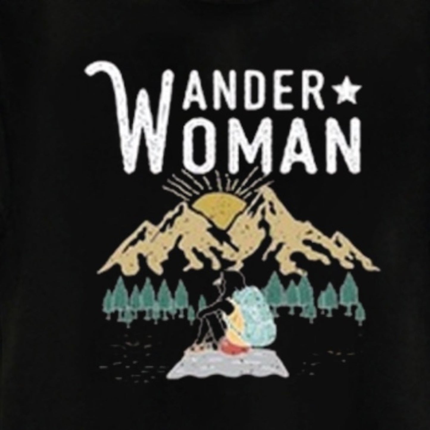Wander Woman GLT Travel Graphic Shirt Top WW Small